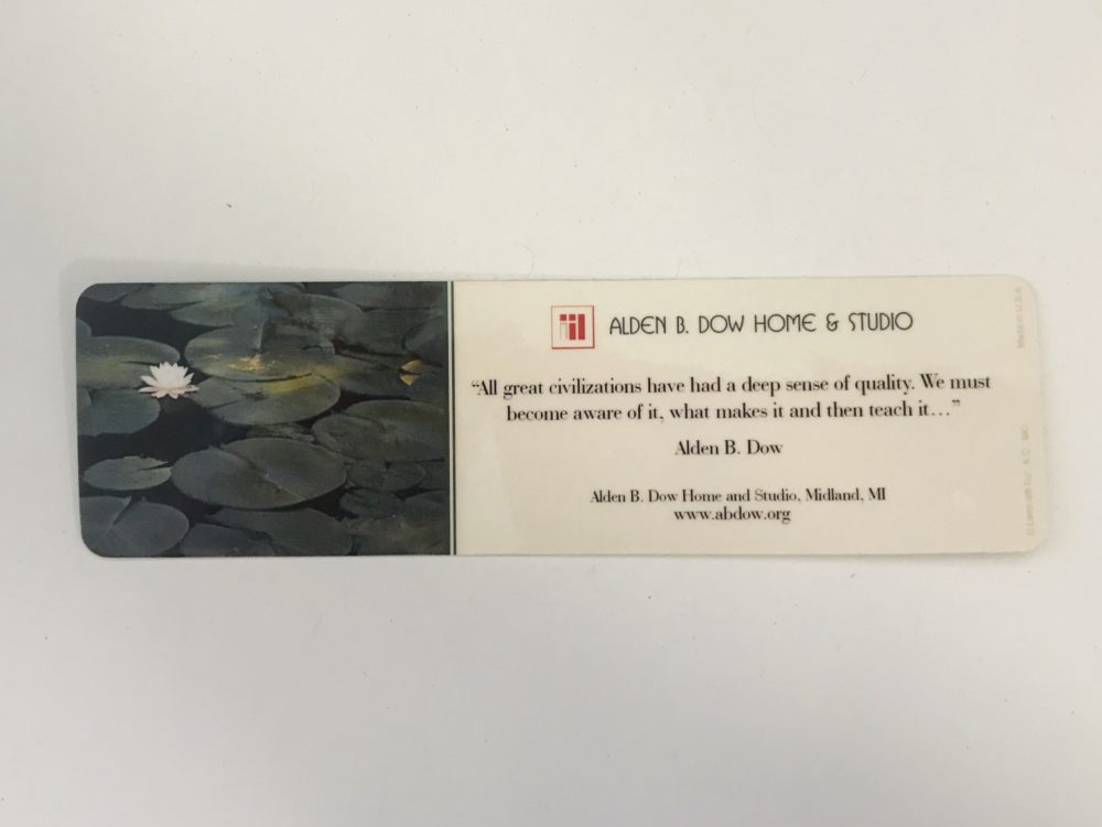 The Alden B. Dow Home and Studio Submarine Laminated Book Mark